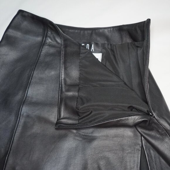 Reformation Veda Margie Leather Mini Skirt - Size 2 - Picture 9 of 14